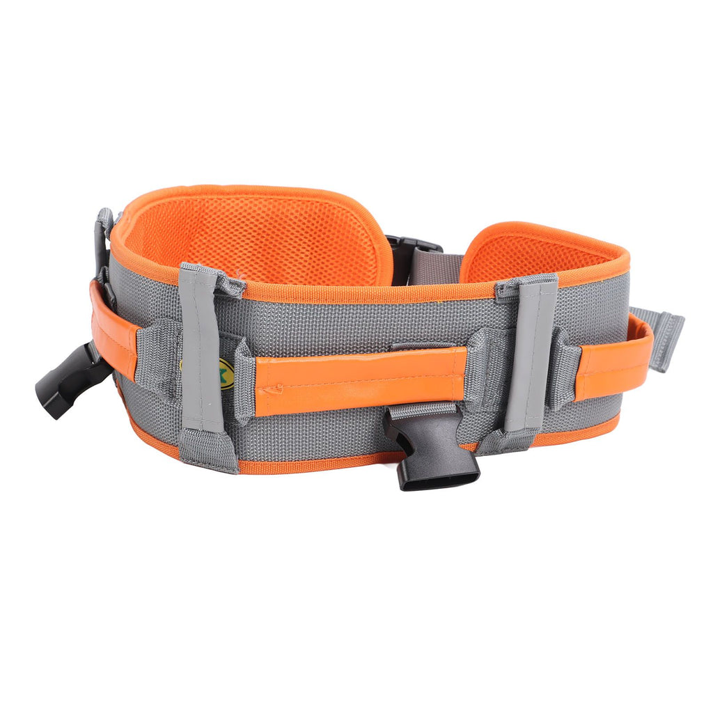 Transfer and Walking Gait Belt with Handles Adjustable Elderly Standing Assist Lift Belt for Seniors Caregiver Nurse Orange