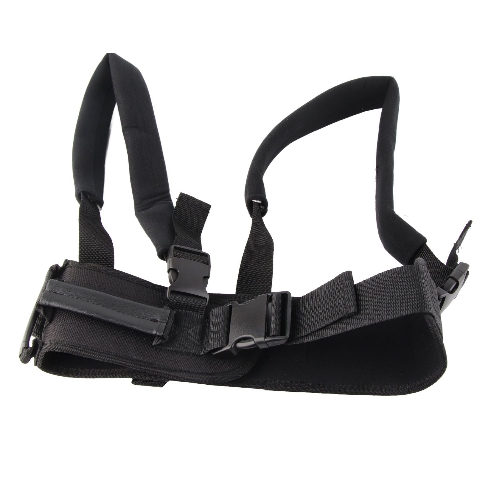 Transfer and Walking Gait Belt with Handles Adjustable Elderly Standing Assist Lift Belt for Seniors Caregiver Nurse Black