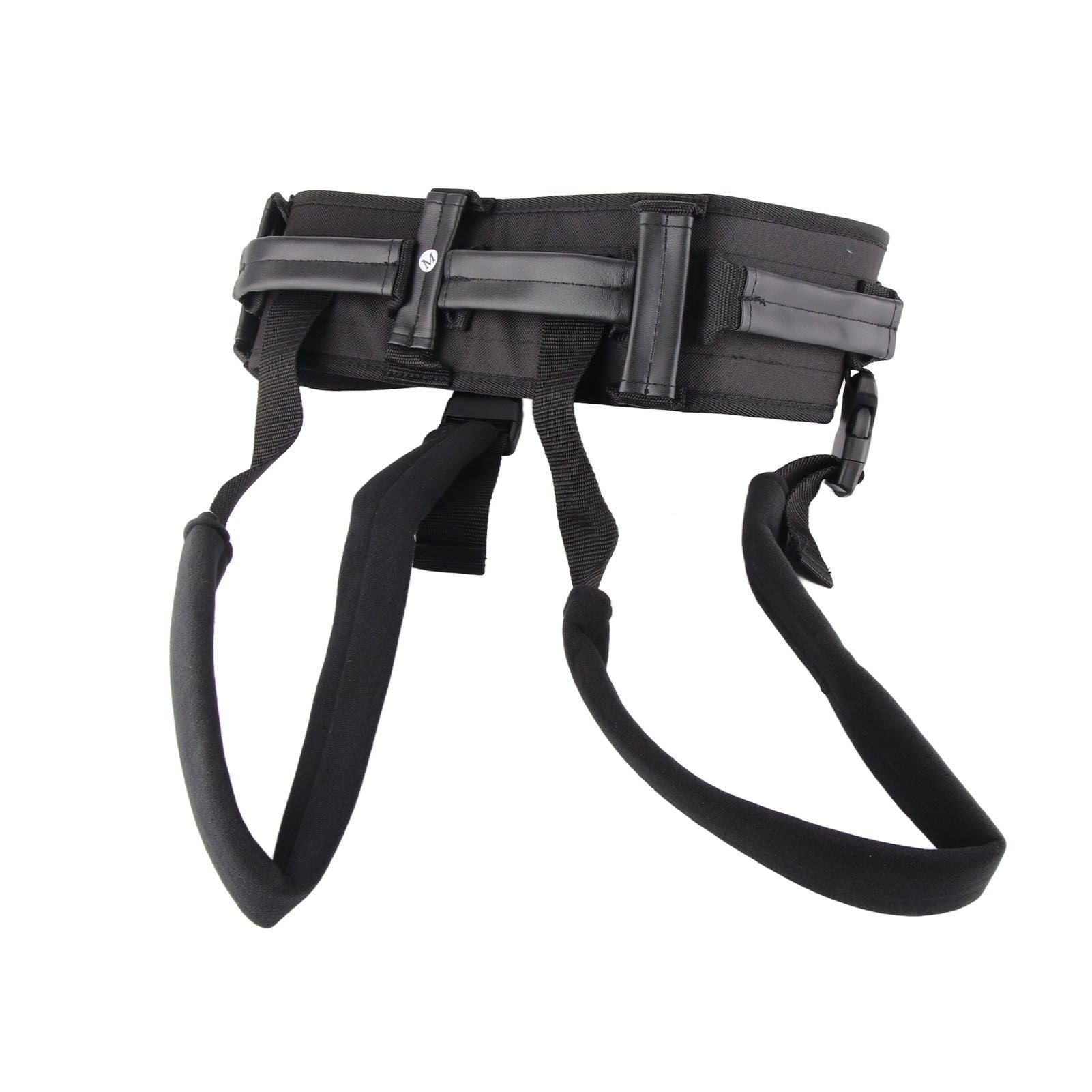 Transfer and Walking Gait Belt with Handles Adjustable Elderly Standing Assist Lift Belt for Seniors Caregiver Nurse Black