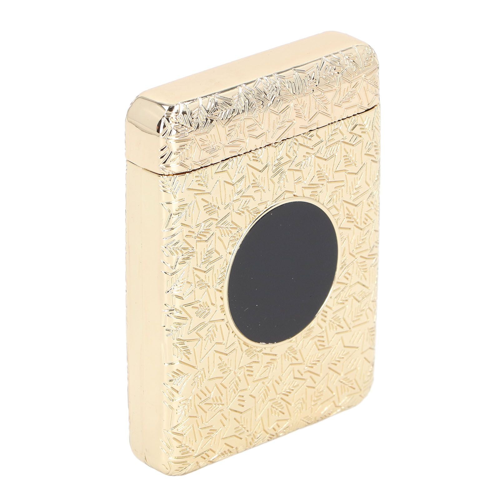 Retro Metal Cigarette Case Box 16 Capacity 3 Open Cigarette Case for Women Men Vintage Relief Pattern Gold