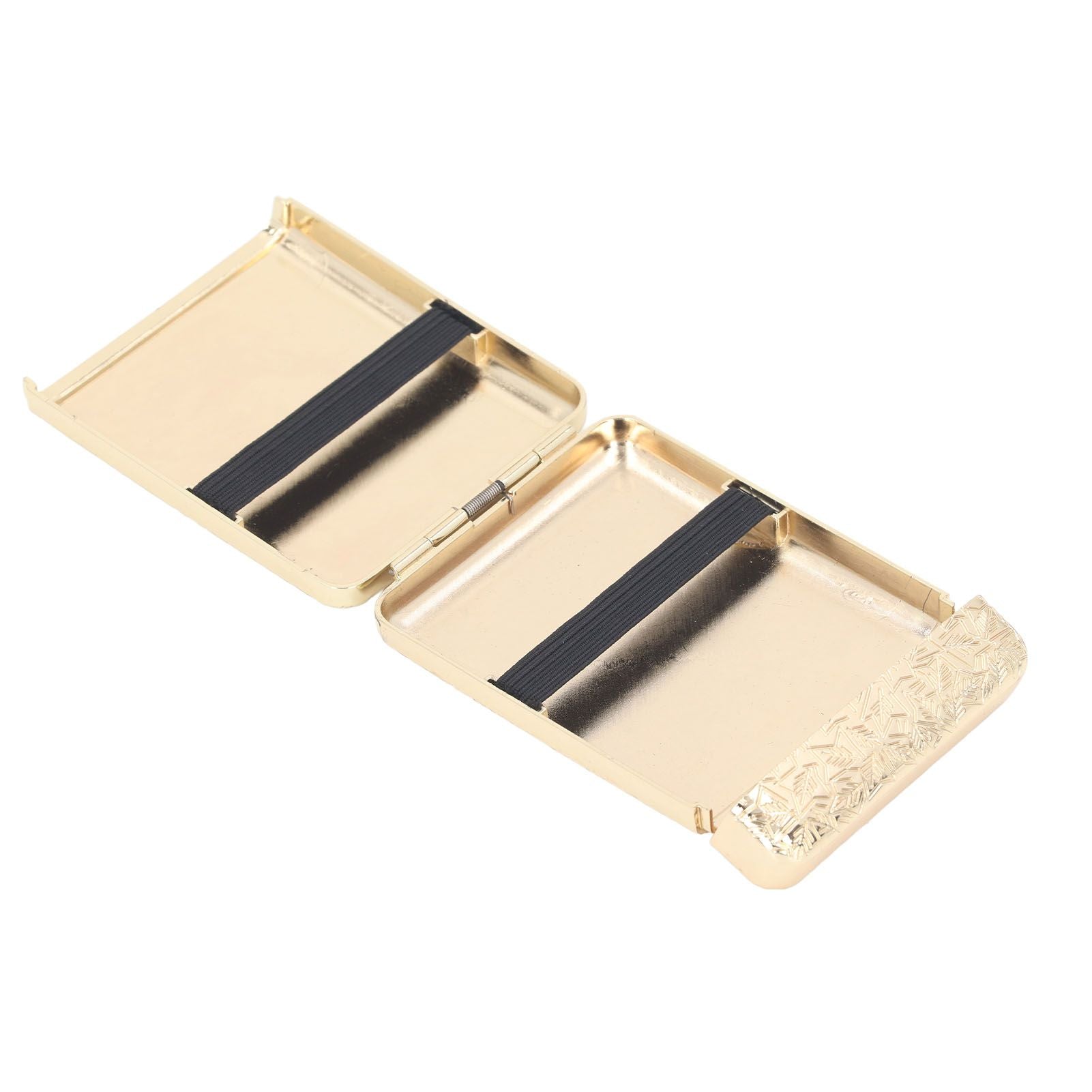 Retro Metal Cigarette Case Box 16 Capacity 3 Open Cigarette Case for Women Men Vintage Relief Pattern Gold