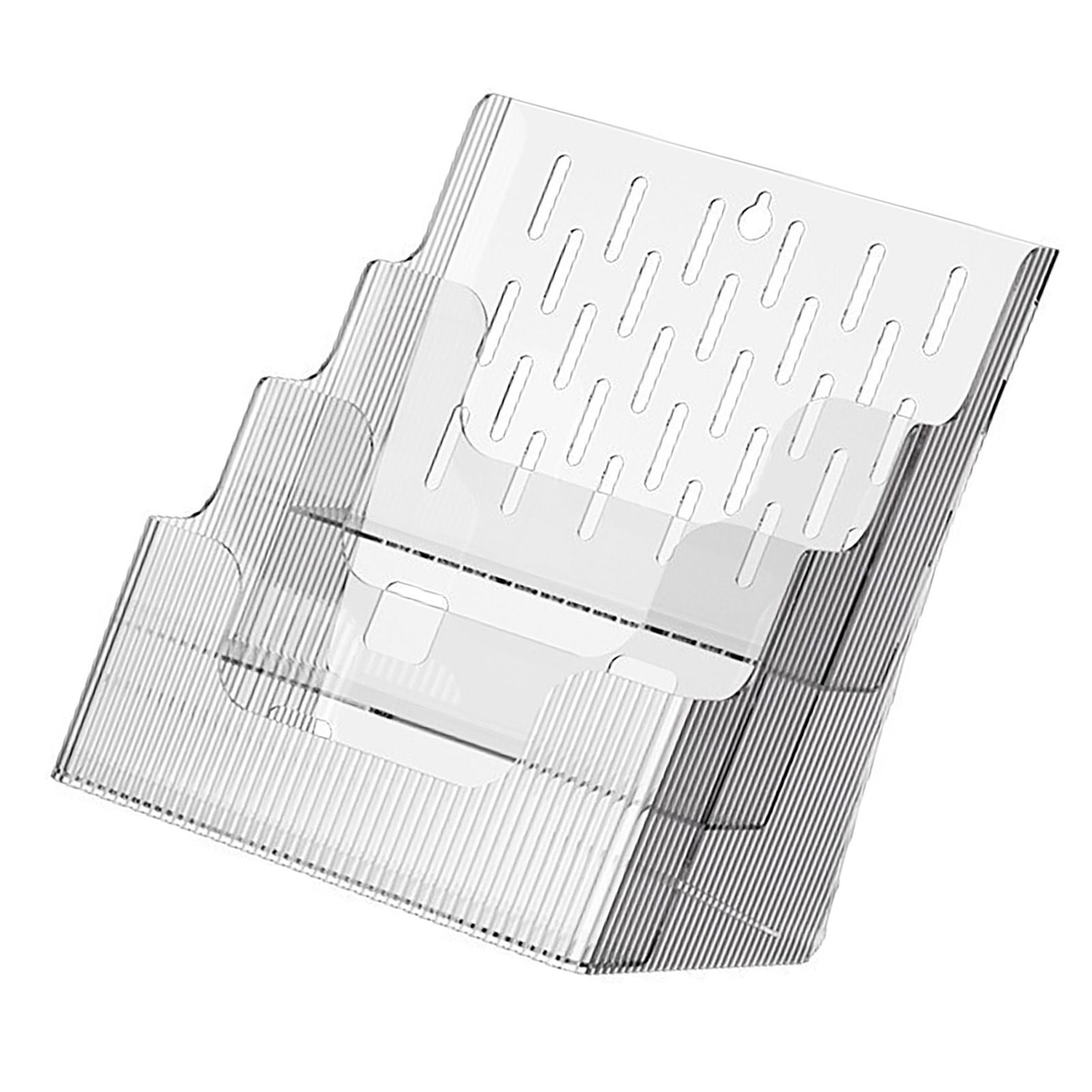 Multifunctional Book Organizer Desk File Organizer Multiple Layers File Folder Holder for Office Study Dormitory Transparent