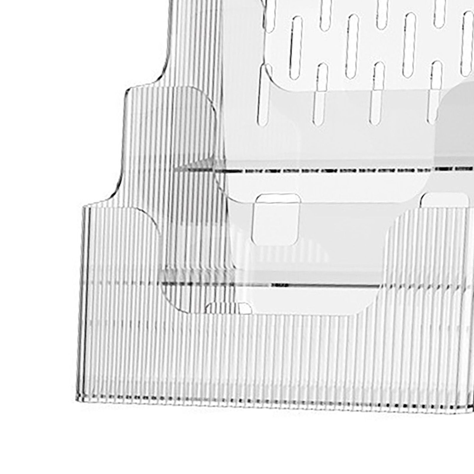 Multifunctional Book Organizer Desk File Organizer Multiple Layers File Folder Holder for Office Study Dormitory Transparent