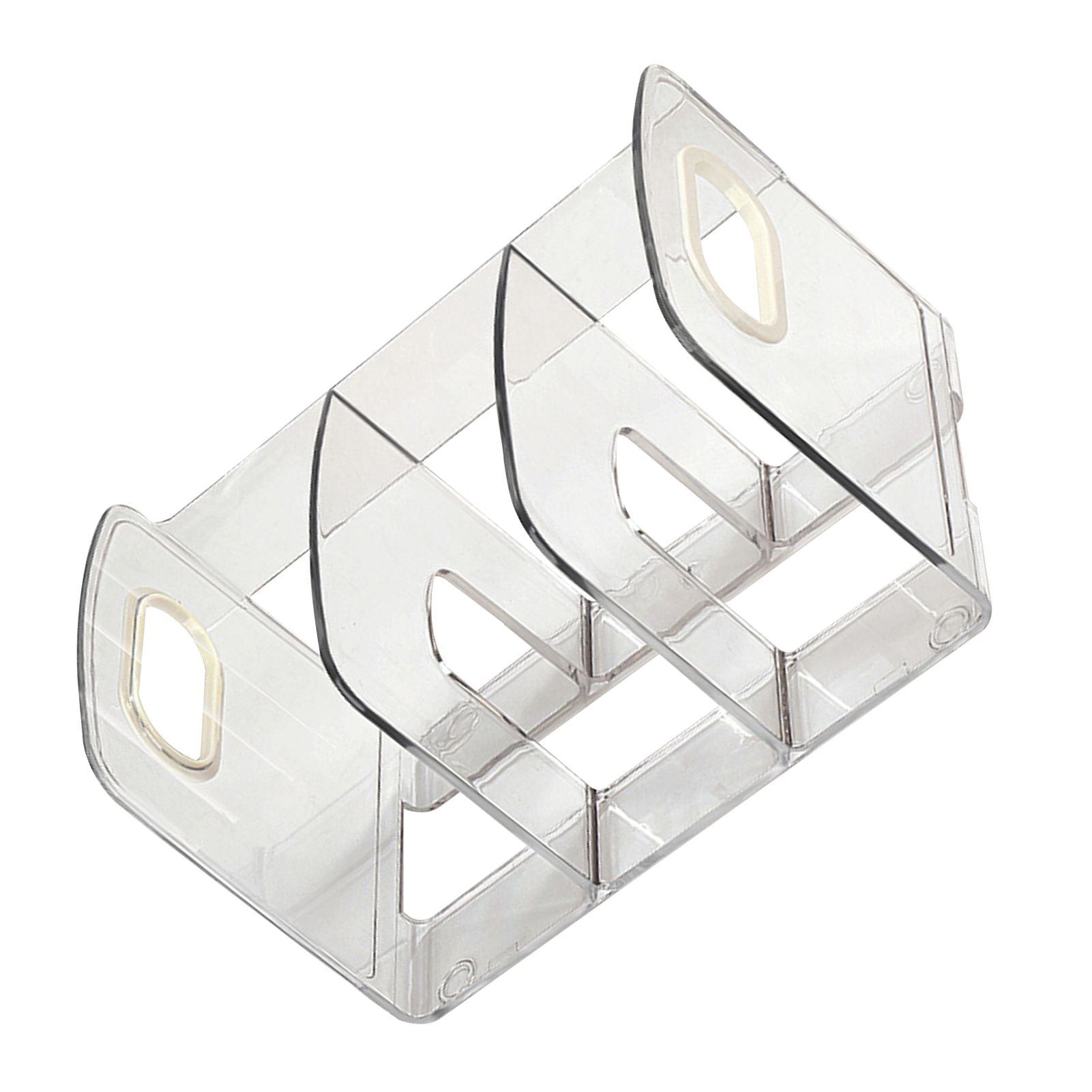 Book Organizer Desktop Book Rack File Holder Acrylic Tabletop Organizer for Study Office Transparent 3 Compartment (28x14x15cm/11x5.5x5.9in)