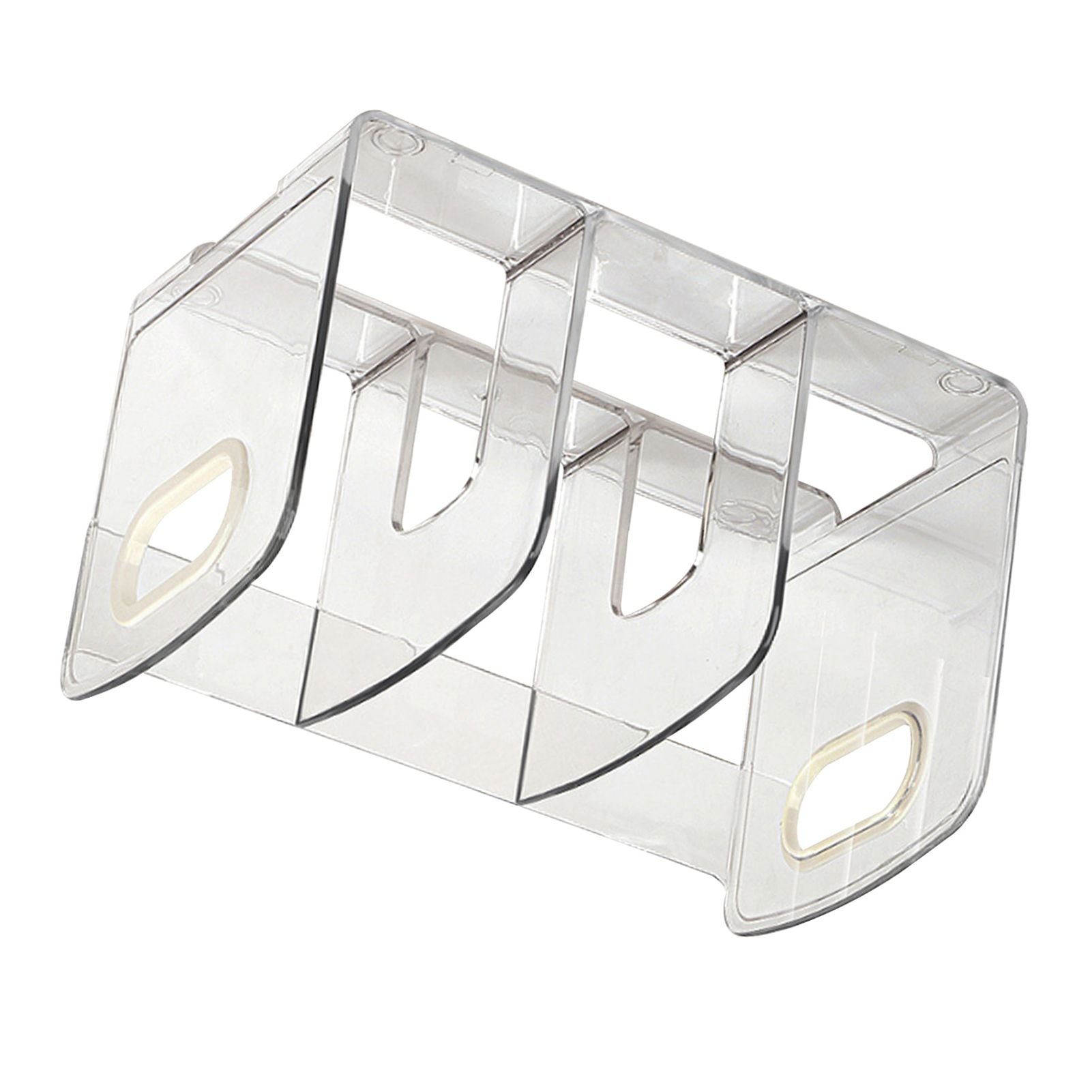 Book Organizer Desktop Book Rack File Holder Acrylic Tabletop Organizer for Study Office Transparent 3 Compartment (28x14x15cm/11x5.5x5.9in)