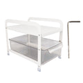 Cup Storage Organizer Shelf 2 Tier Pull Out Countertop Organizer Multifunctional Desktop Storage Rack for Home Office White