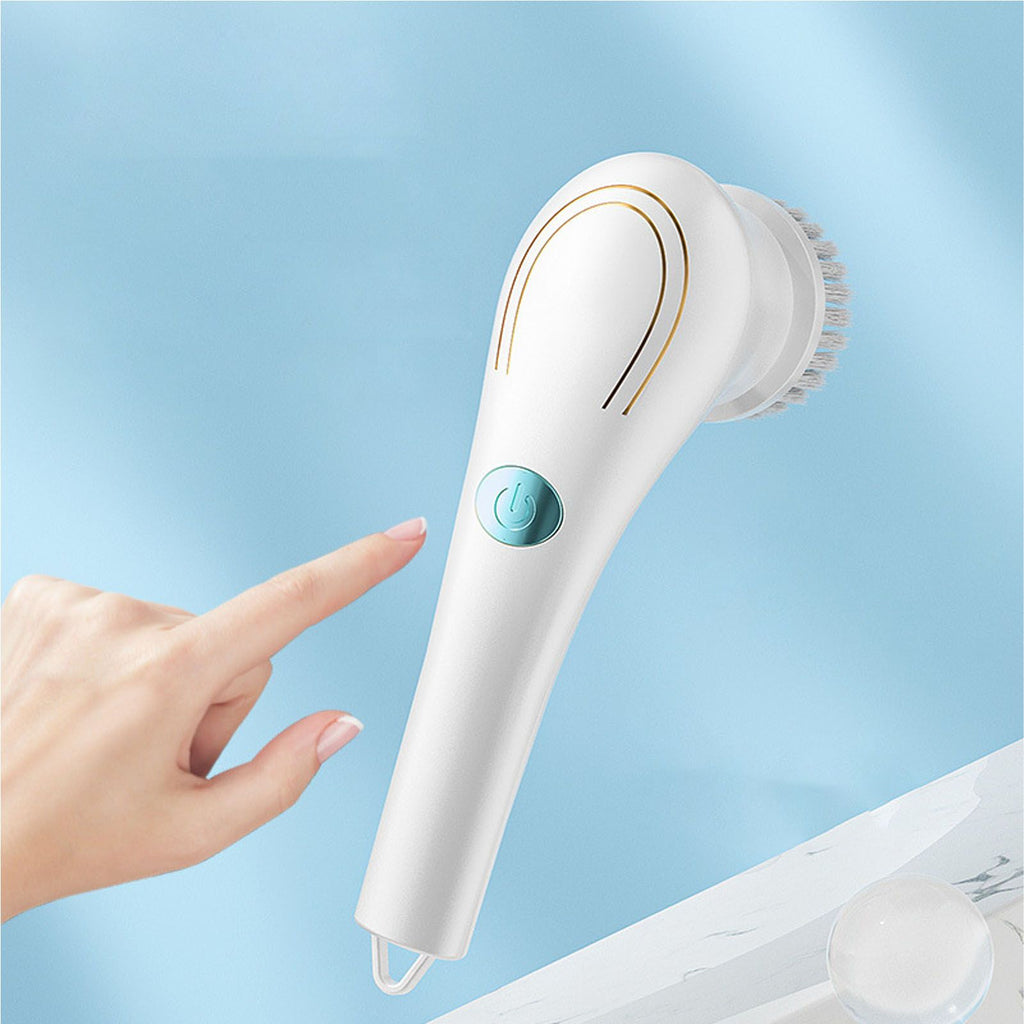 Handheld Electric Cleaning Brush Multifunctional with 5 Replacement Brush Heads Cordless Handheld Scrubber for Dish Sofa Carpet Kitchen Bathroom