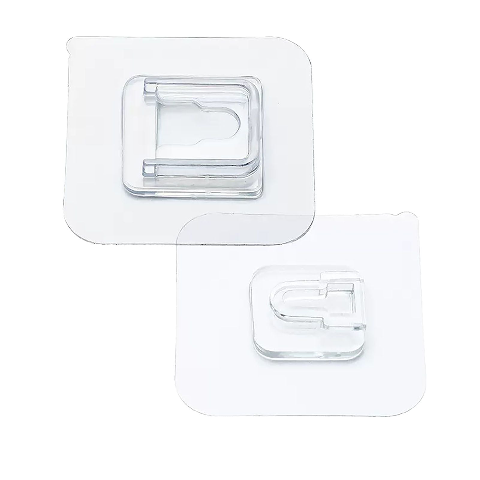 Clear Double Sided Adhesive Wall Hooks Waterproof Adhesive Wall Hooks Traceless Wall Mount Sticky Hook for Bathroom Kitchen