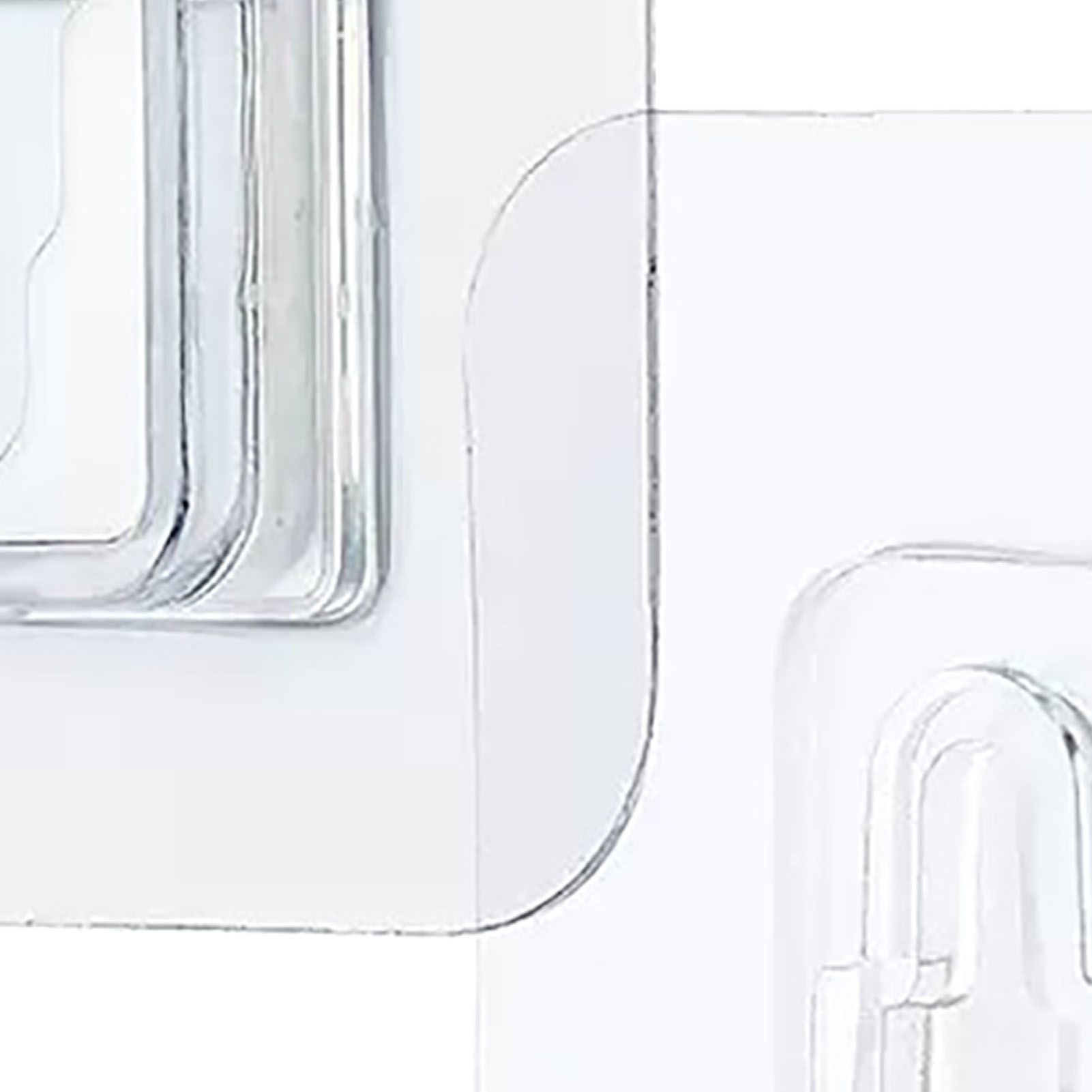 Clear Double Sided Adhesive Wall Hooks Waterproof Adhesive Wall Hooks Traceless Wall Mount Sticky Hook for Bathroom Kitchen