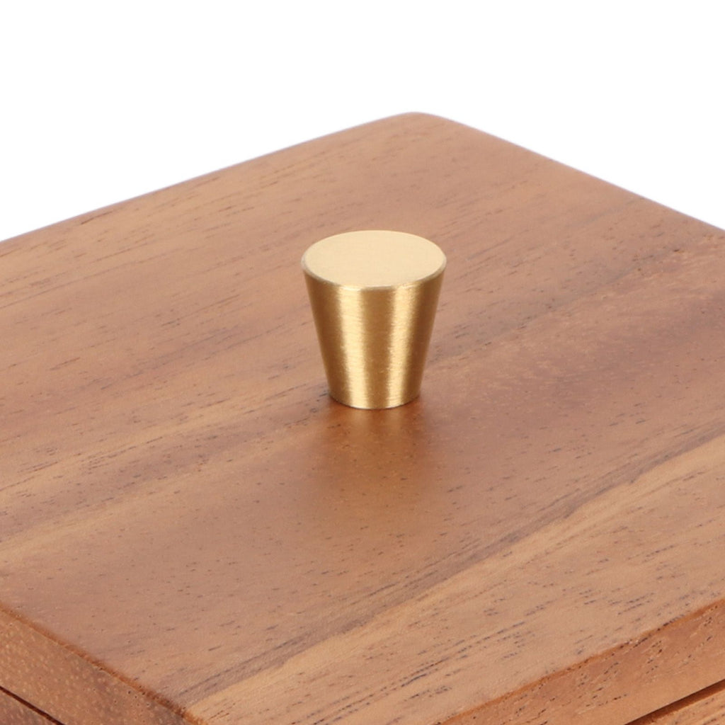 Cigar Ashtray with Lid Walnut Wood Windproof Decorative Desktop Cigarettes Ashtray for Outdoor Patio Indoor Home and Office Silver