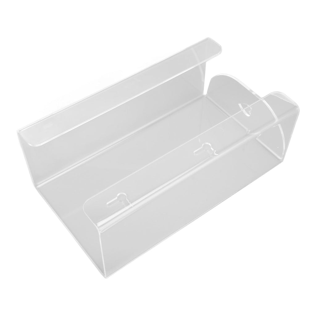 Glove Box Holder Dispenser Wall Mounted Tissue Holder Clear with Adhesive Expansion Screw for Home Kitchen