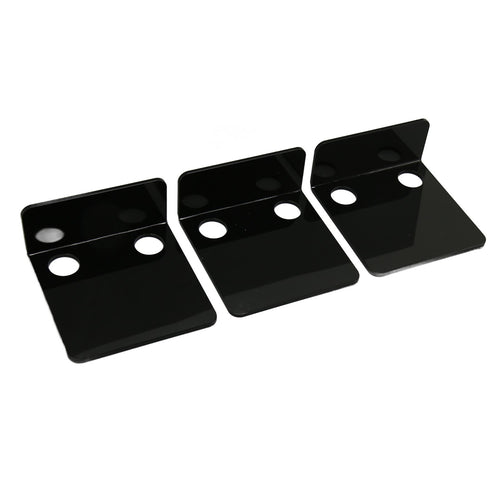 3 PCS Small Security Cameras Wall Shelf with 6 Cable Clips 10PCS Tapes Acrylic Waterproof Drill Free Adhesive Floating Shelf for Speakers Black