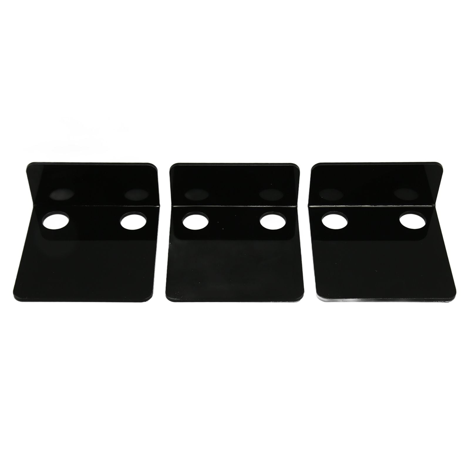 3 PCS Small Security Cameras Wall Shelf with 6 Cable Clips 10PCS Tapes Acrylic Waterproof Drill Free Adhesive Floating Shelf for Speakers Black