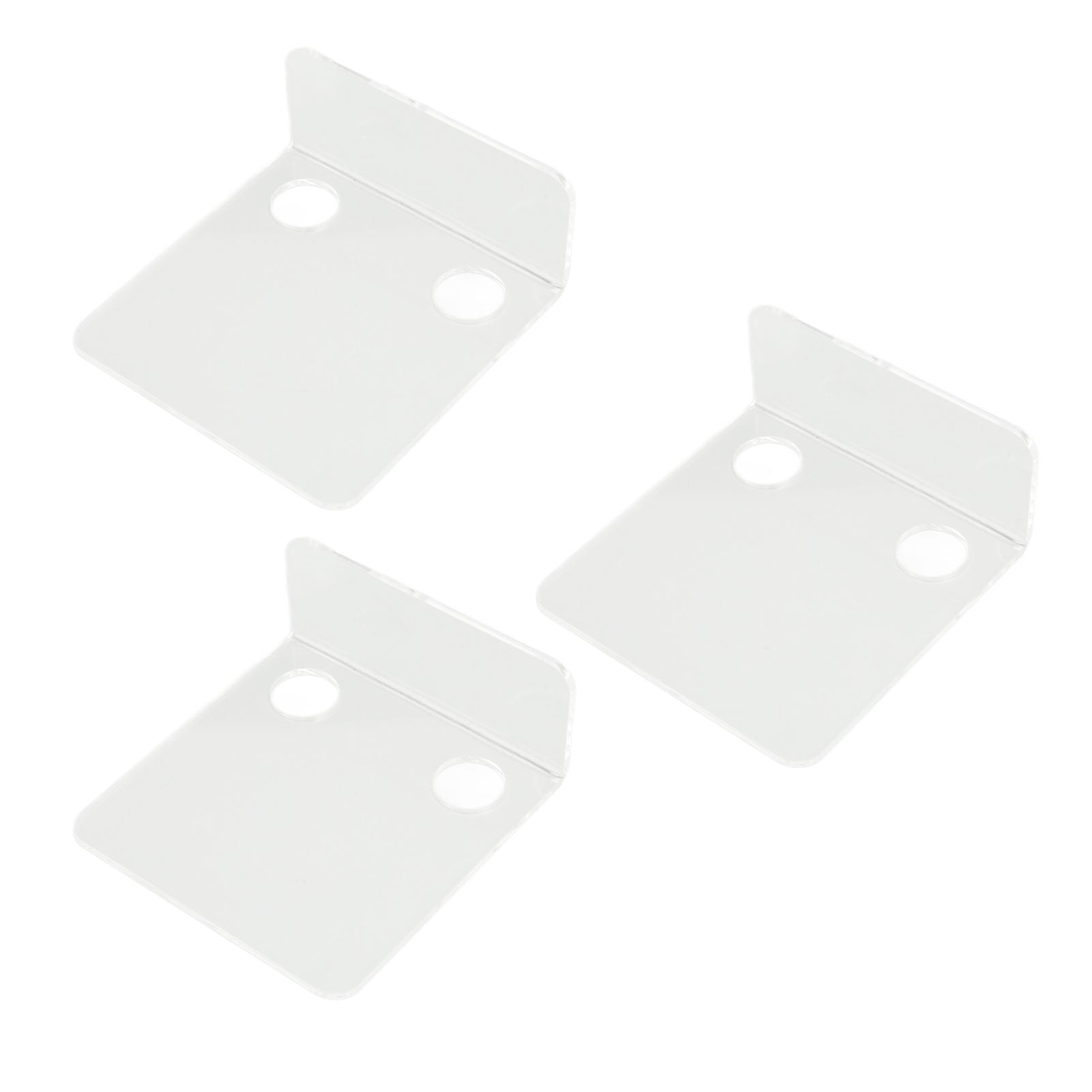 3 PCS Small Security Cameras Wall Shelf with 6 Cable Clips 10PCS Tapes Acrylic Waterproof Drill Free Adhesive Floating Shelf for Speakers Transparent