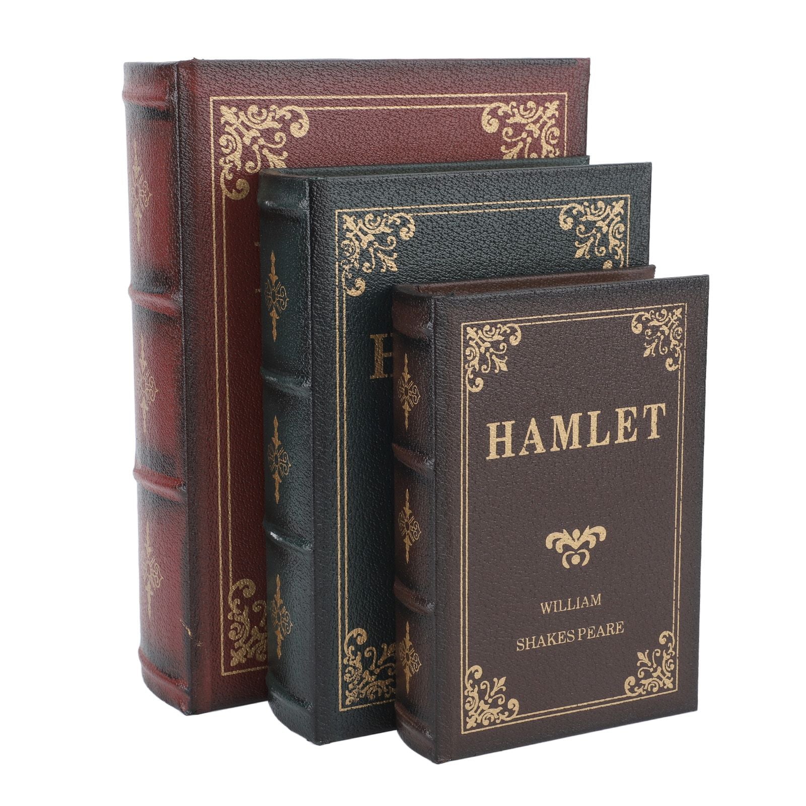 Decorative Vintage Book Shaped Trinket Storage Box Decorative Book Boxes for Office Model Photo Prop Green