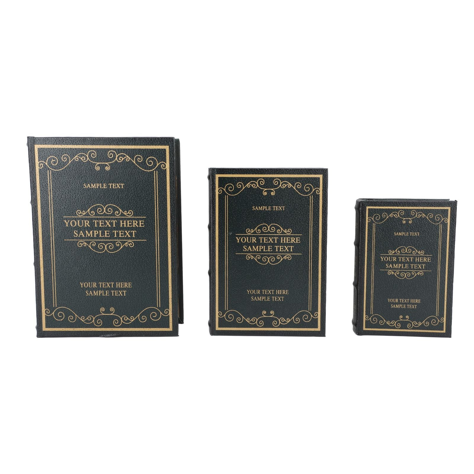Decorative Vintage Book Shaped Trinket Storage Box Decorative Book Boxes for Office Model Photo Prop Dark Green