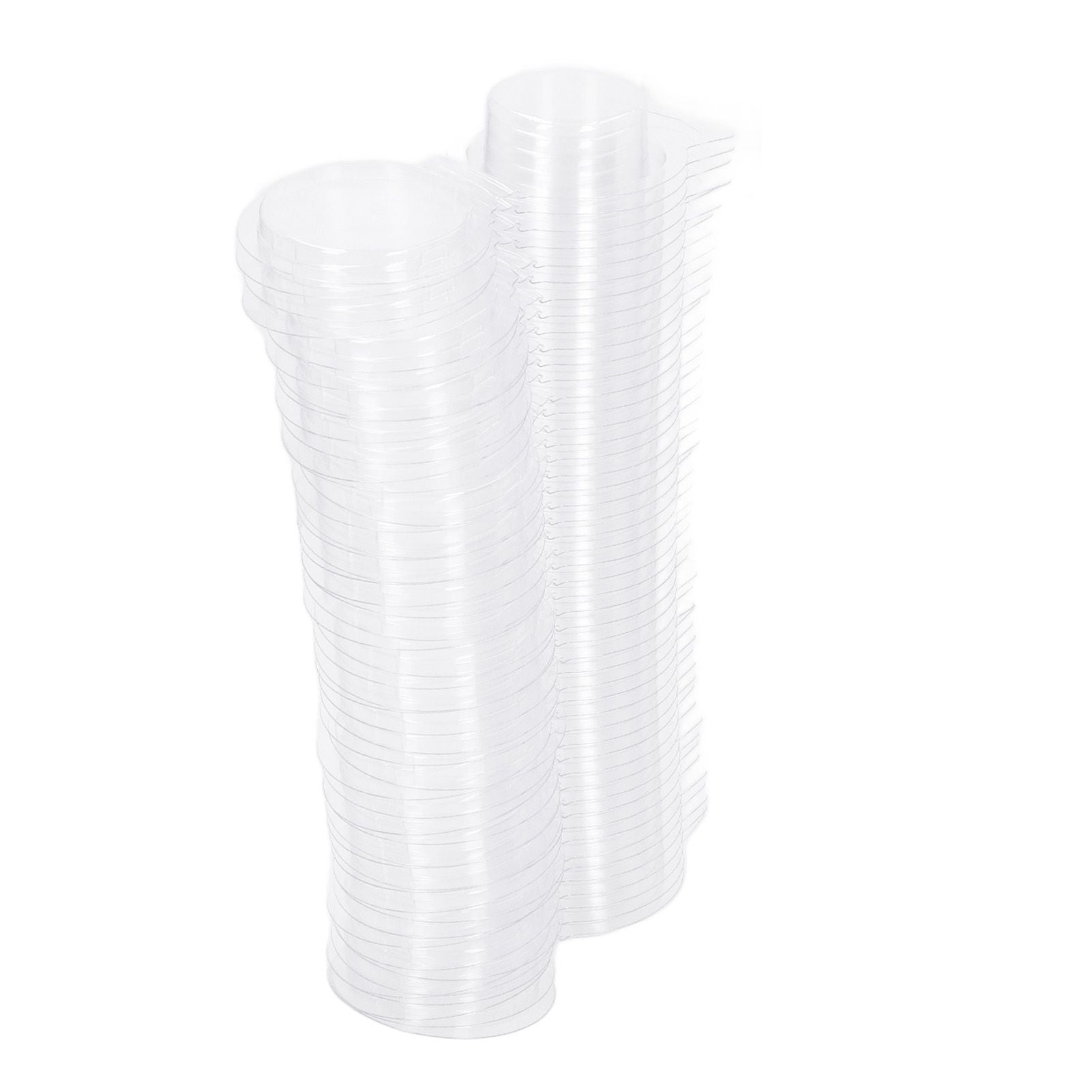 100PCS Wax Melt Molds Calmshell PET Separate Transparent Hanging Hole Empty Wax Melt Container for DIY Candles Chocolate Round