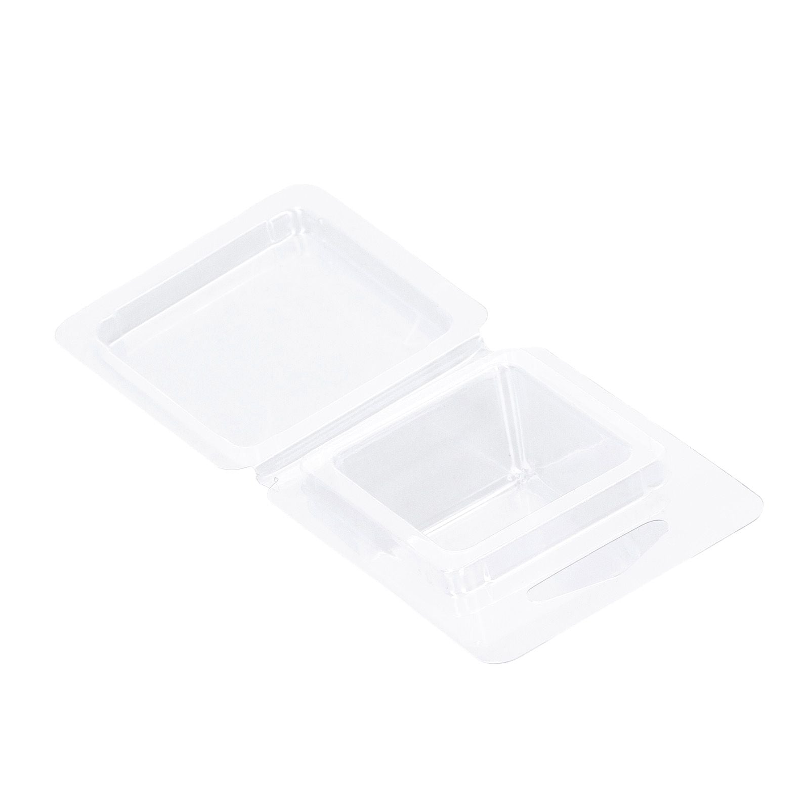 100PCS Wax Melt Molds Calmshell PET Separate Transparent Hanging Hole Empty Wax Melt Container for DIY Candles Chocolate Rectangle