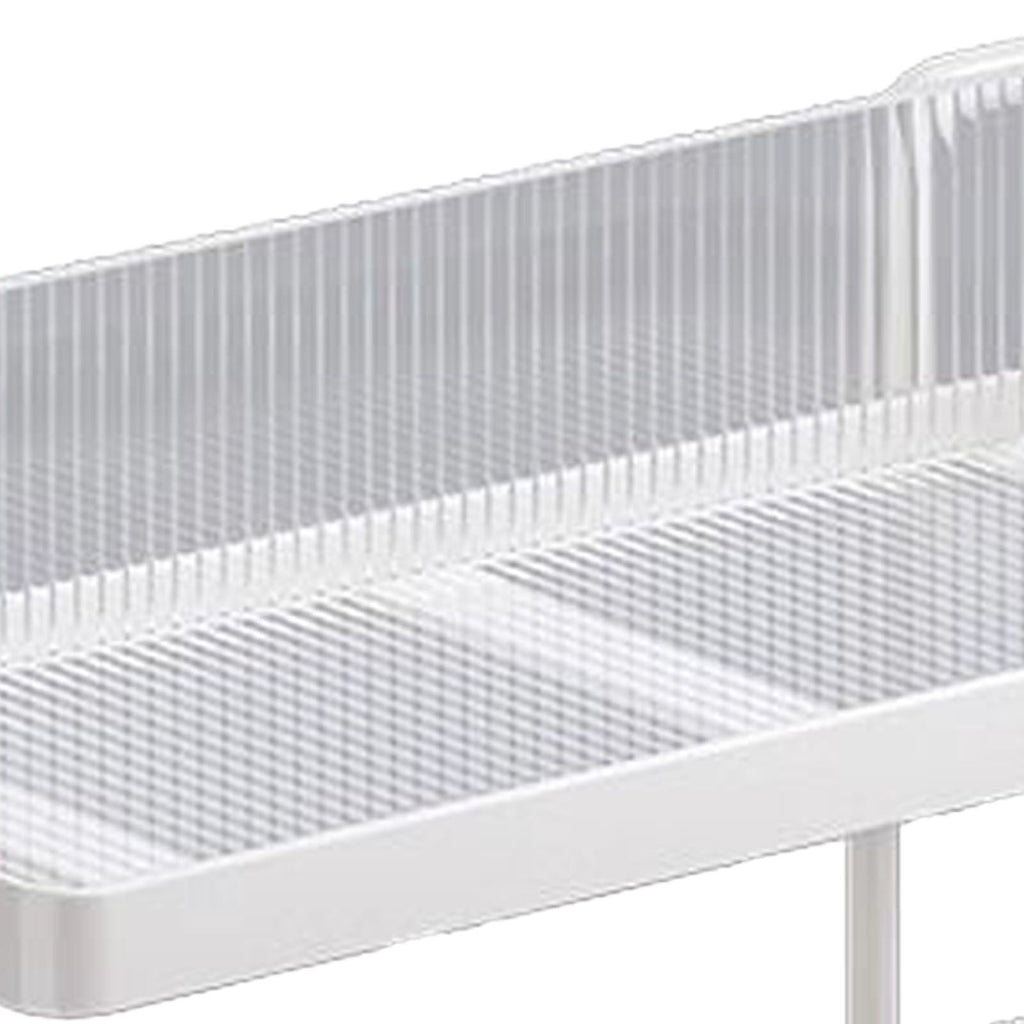 Countertop Shelf Organizer Carbon Steel 2 Tier Multifunctional Kitchen Spice Rack for Bedroom Bathroom Cupboard Under Sink Cream White