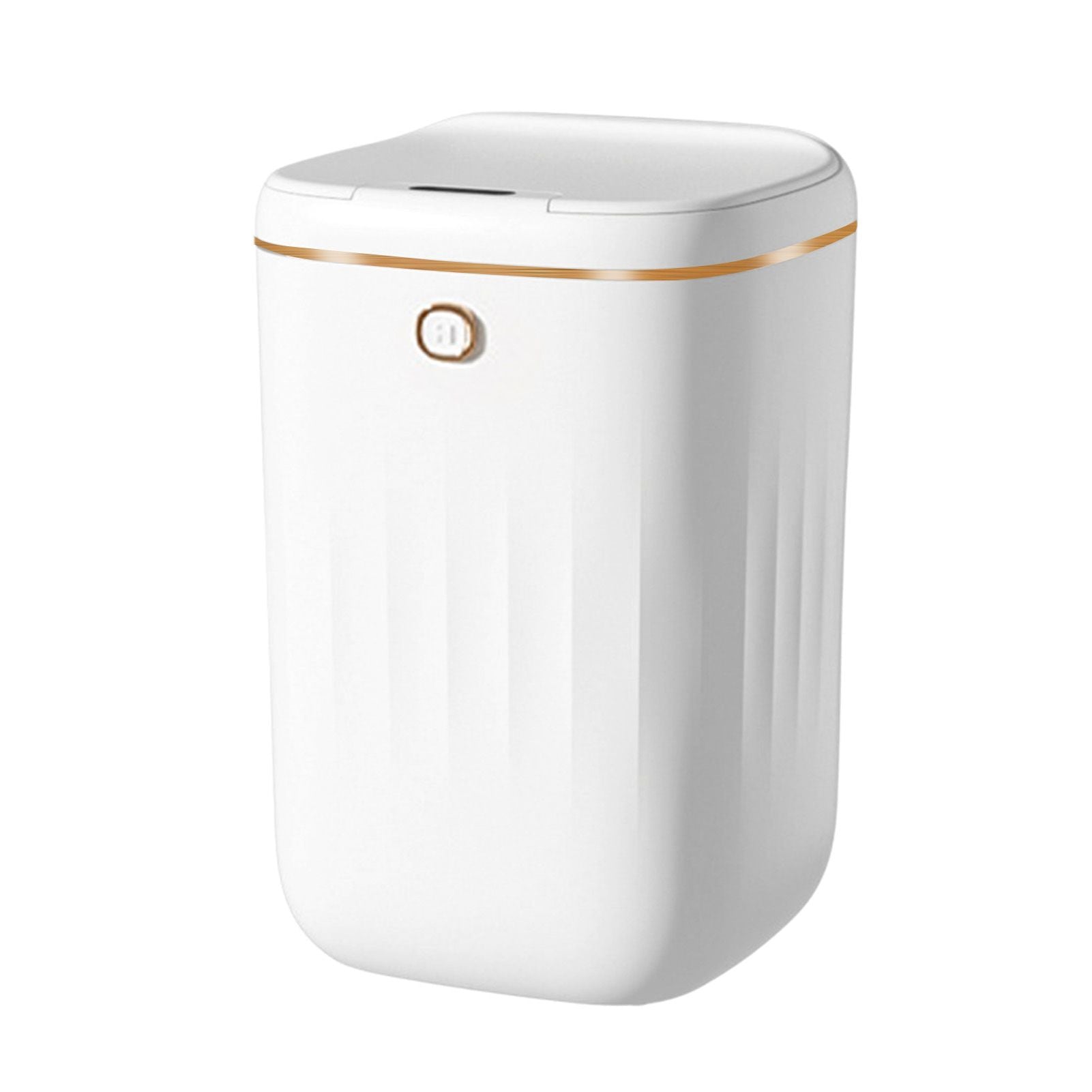 Automatic Trash Can 20L Touchless Sensor Easy Clean PP Waterproof Electric Garbage Bin for Kitchen Bathroom White Golden Battery Powered