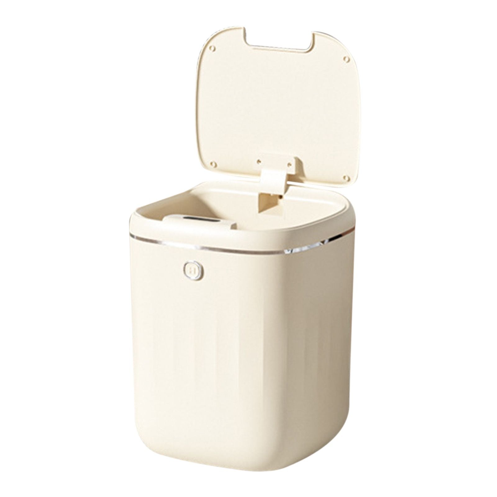 Automatic Trash Can 20L Touchless Sensor Easy Clean PP Waterproof Electric Garbage Bin for Kitchen Bathroom Cream White Battery Powered