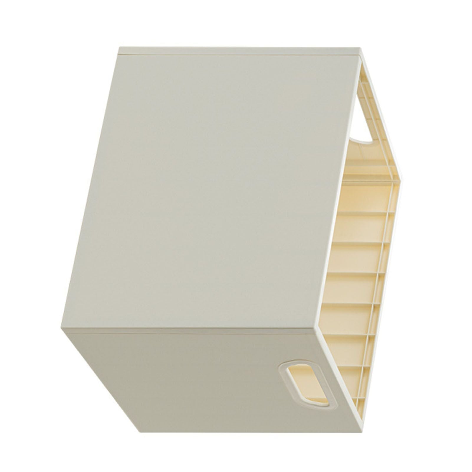 Book Storage Box with Dual Side Handles Stackable 50kg Load Bearing Multifunctional Use File Storage Bins Without Wheel