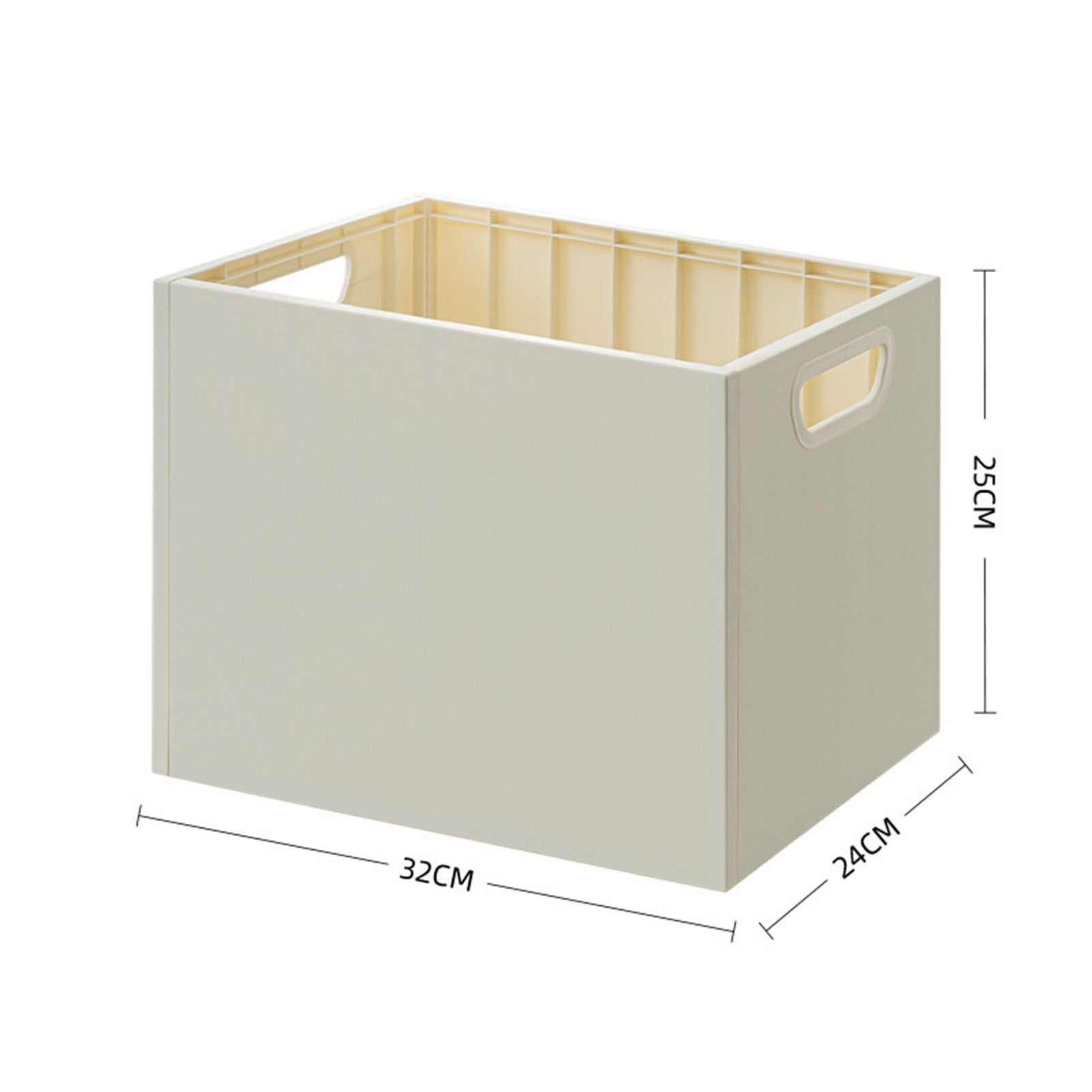 Book Storage Box with Dual Side Handles Stackable 50kg Load Bearing Multifunctional Use File Storage Bins Without Wheel