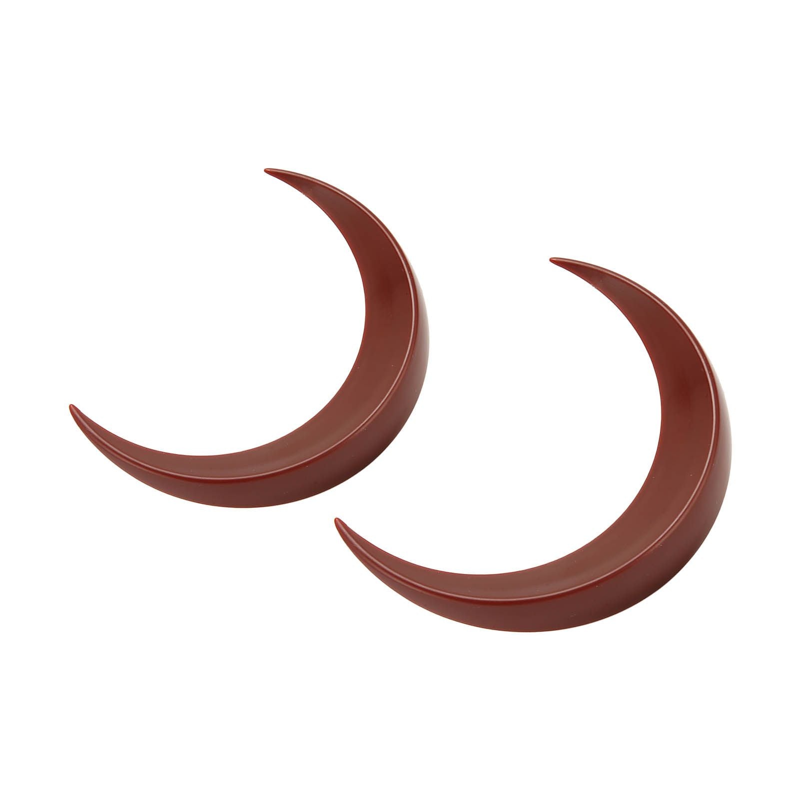 2Pcs Moon Hair Fork ABS Decorative Portable Moon Hairpin Hair Stick for Daily Shopping Cosplays Brown