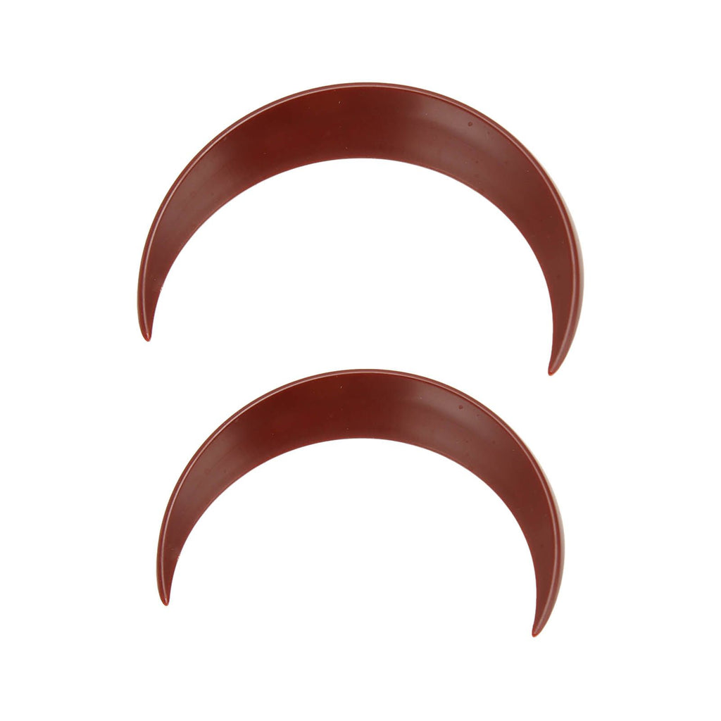 2Pcs Moon Hair Fork ABS Decorative Portable Moon Hairpin Hair Stick for Daily Shopping Cosplays Brown