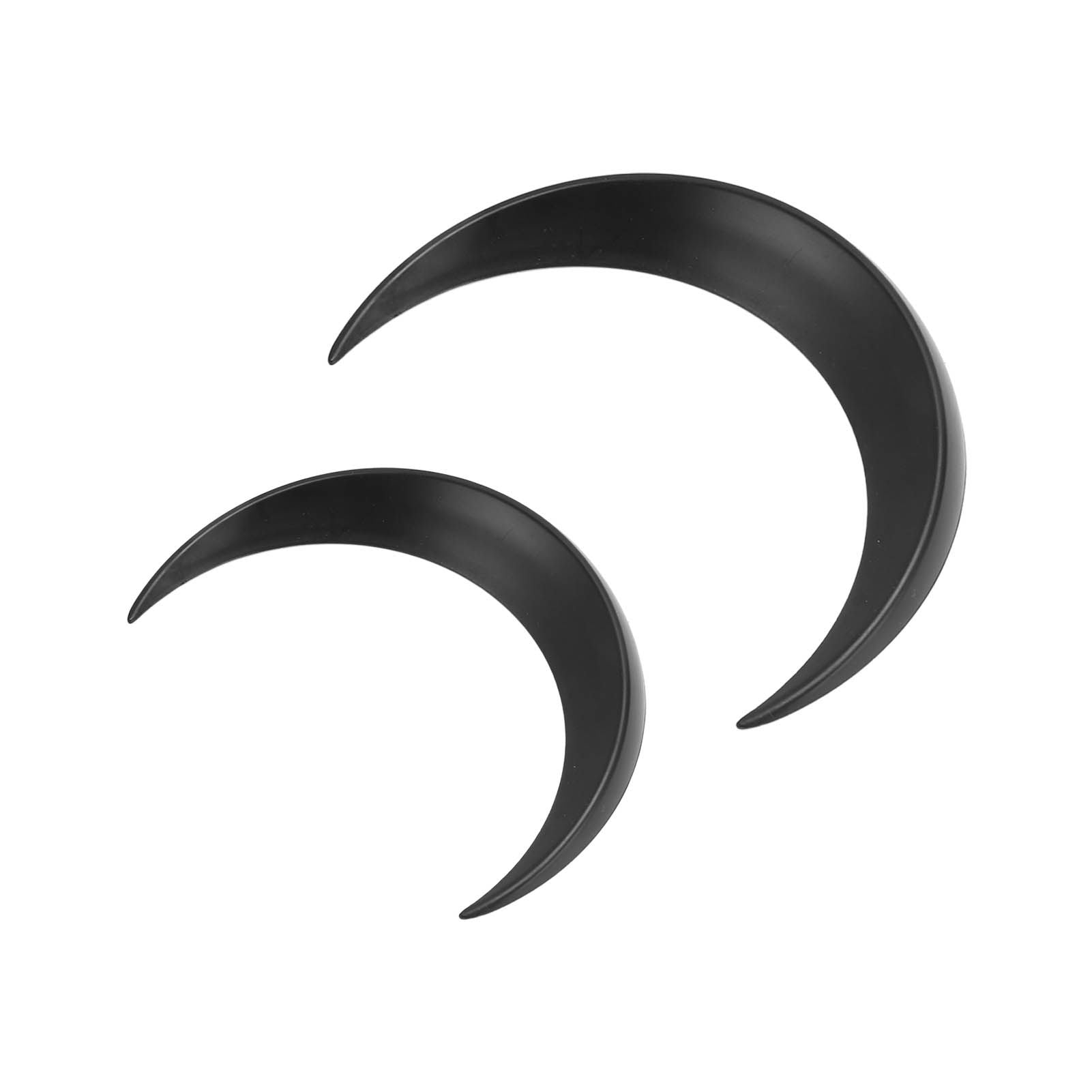 2Pcs Moon Hair Fork ABS Decorative Portable Moon Hairpin Hair Stick for Daily Shopping Cosplays Black