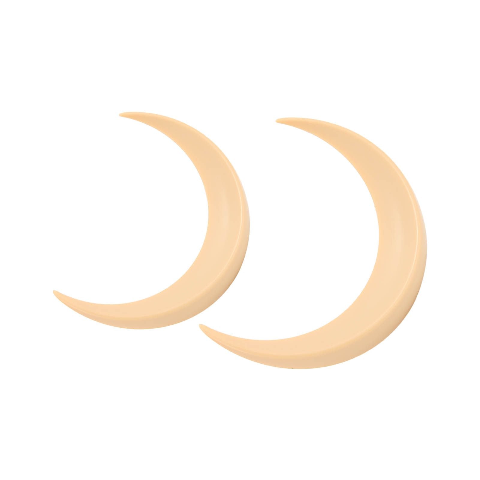 2Pcs Moon Hair Fork ABS Decorative Portable Moon Hairpin Hair Stick for Daily Shopping Cosplays Beige
