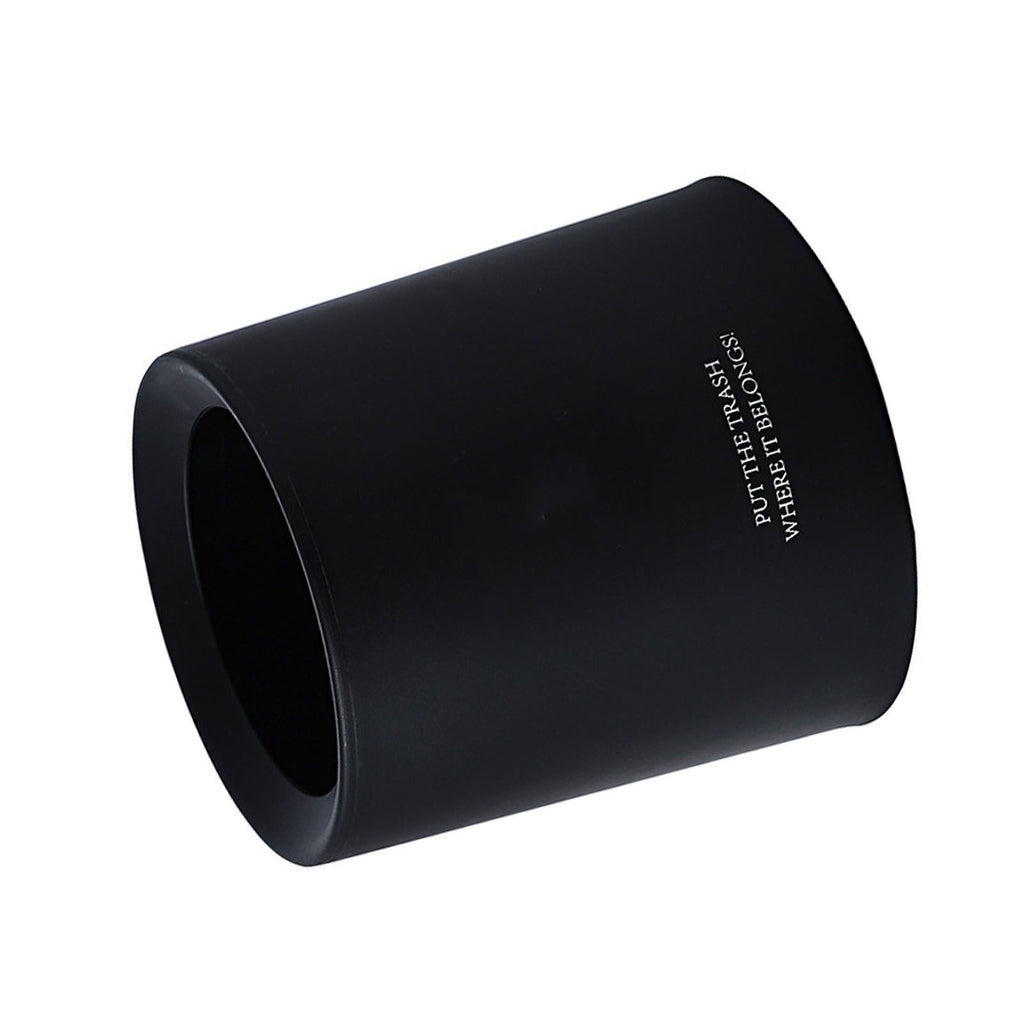 Desktop Trash Can Animal Pattern Cute Portable Mini Waste Basket for Study Office 1.5L Black