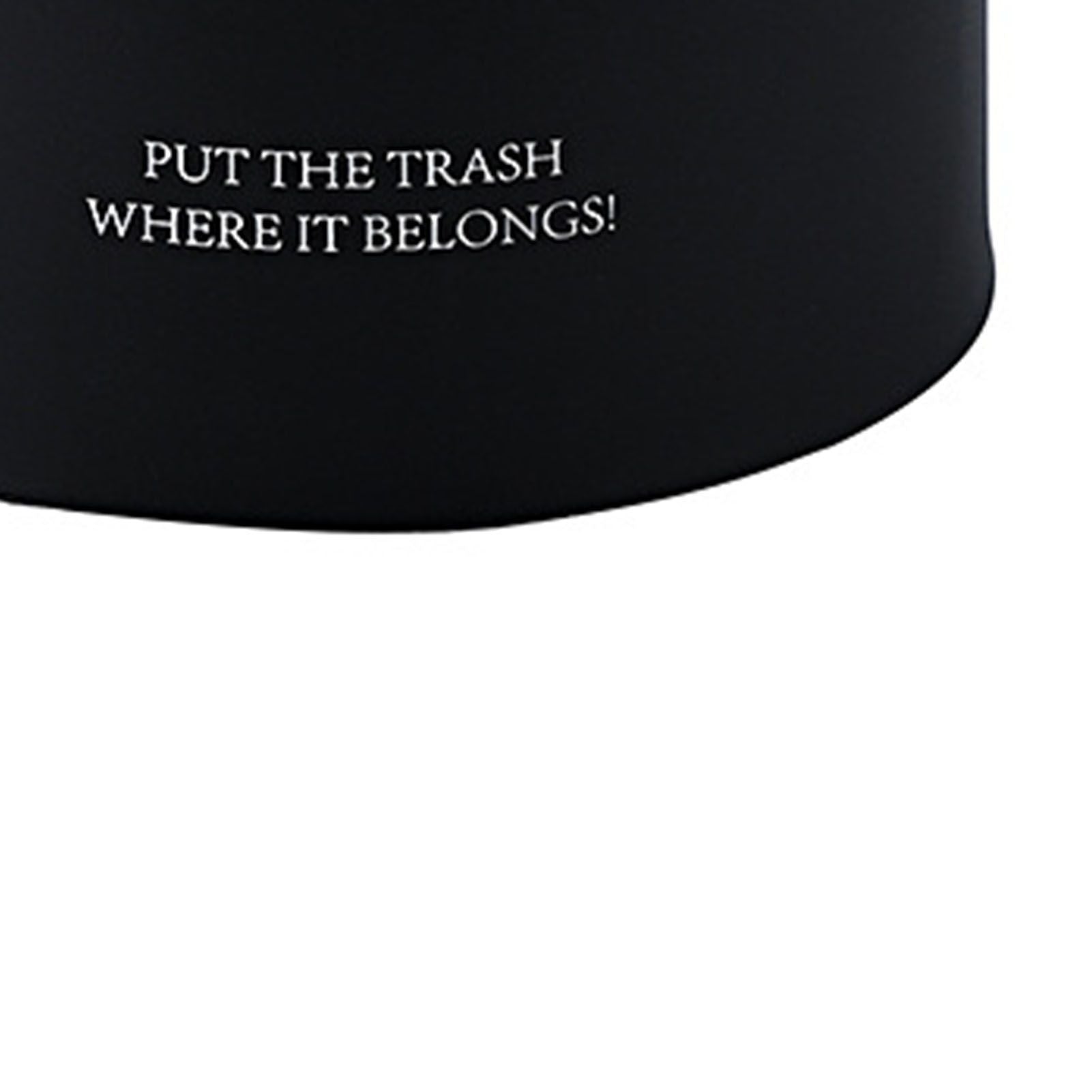 Desktop Trash Can Animal Pattern Cute Portable Mini Waste Basket for Study Office 1.5L Black