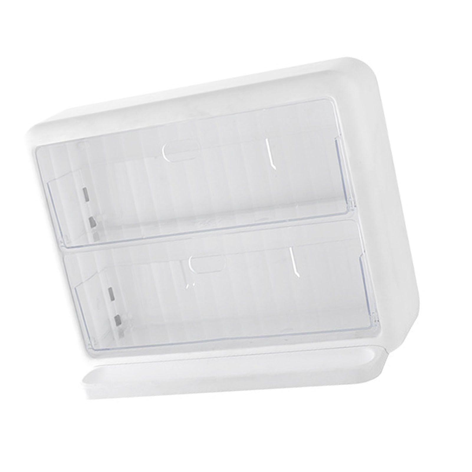 Wall Mounted Coffee Capsule Holder Clear Acrylic Compact Tea Bag Storage Rack for Office S One Layer Without Grid + One Layer with Three Compartments