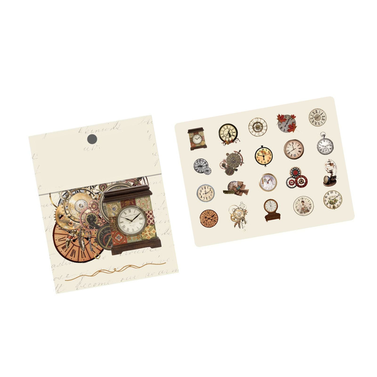 40pcs Vintage Romantic Stickers Quicksand Series PET Delicate Patterns Nostalgic Decals for Diary Notebook Clock