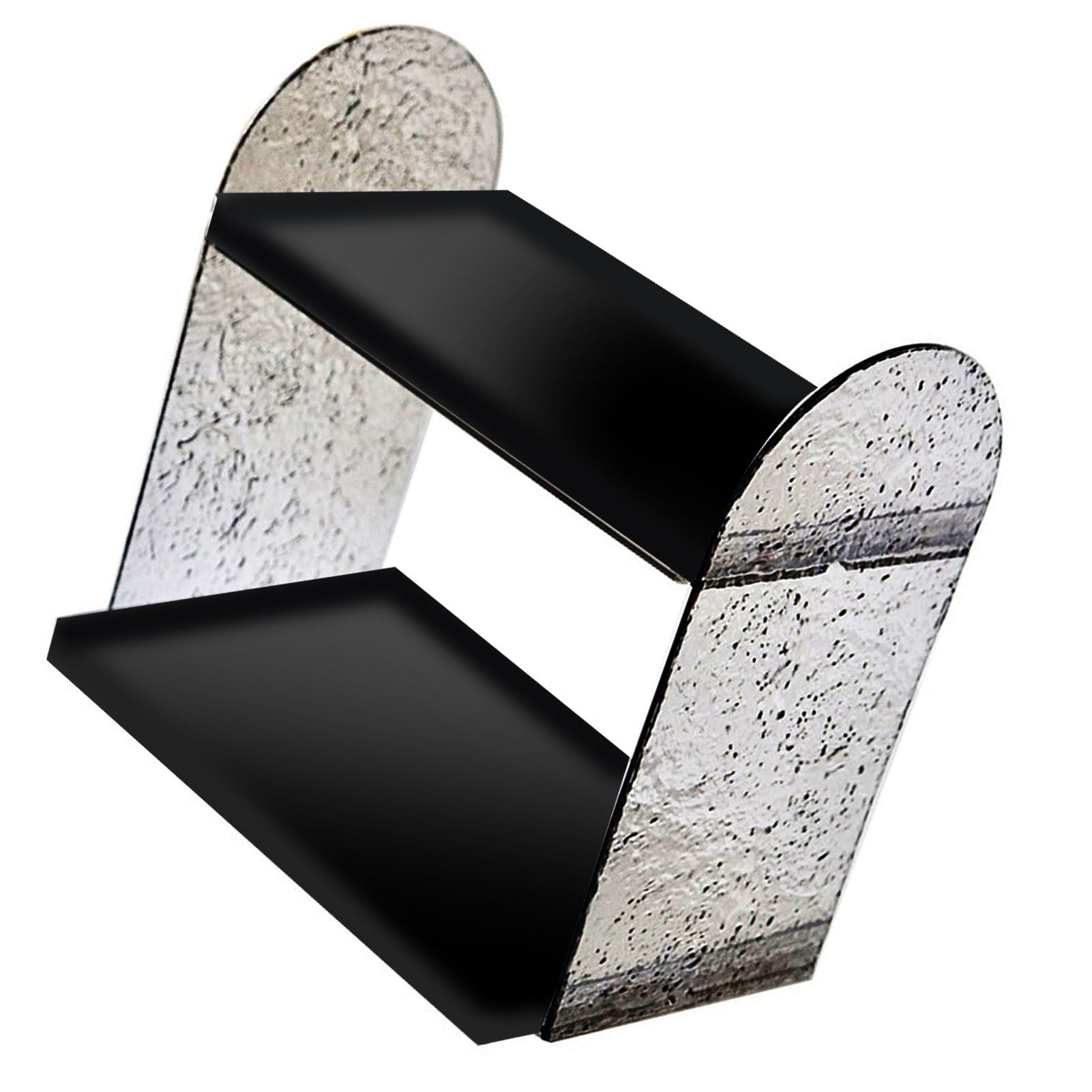 2 Tier Desk Organizer Double Layer Storage Rack Transparent Desktop Stand Holder for Stationery Cosmetic Glossy Black