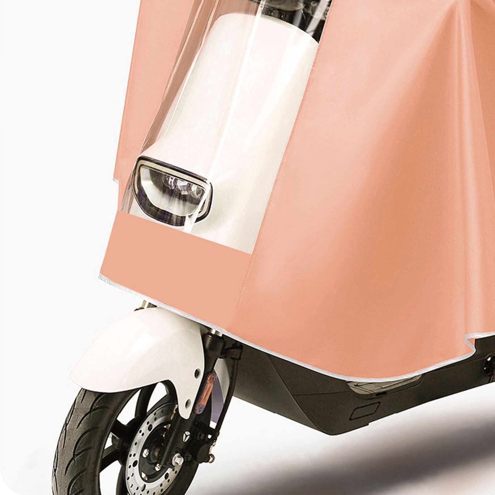 Electric Motorcycle Rain Cape Extended Full Body with Helmet Rainstorm Proof for Mobility Scooter Bicycle Cycling Orange XXXXL