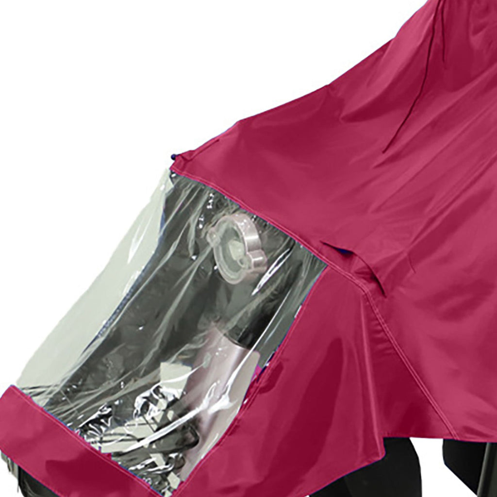 Motorcycle Rain Poncho Rainstorm Protection Unisex Single Oxford Cloth Motorcycle Adult Raincoat for Electric Bike Jujube Red