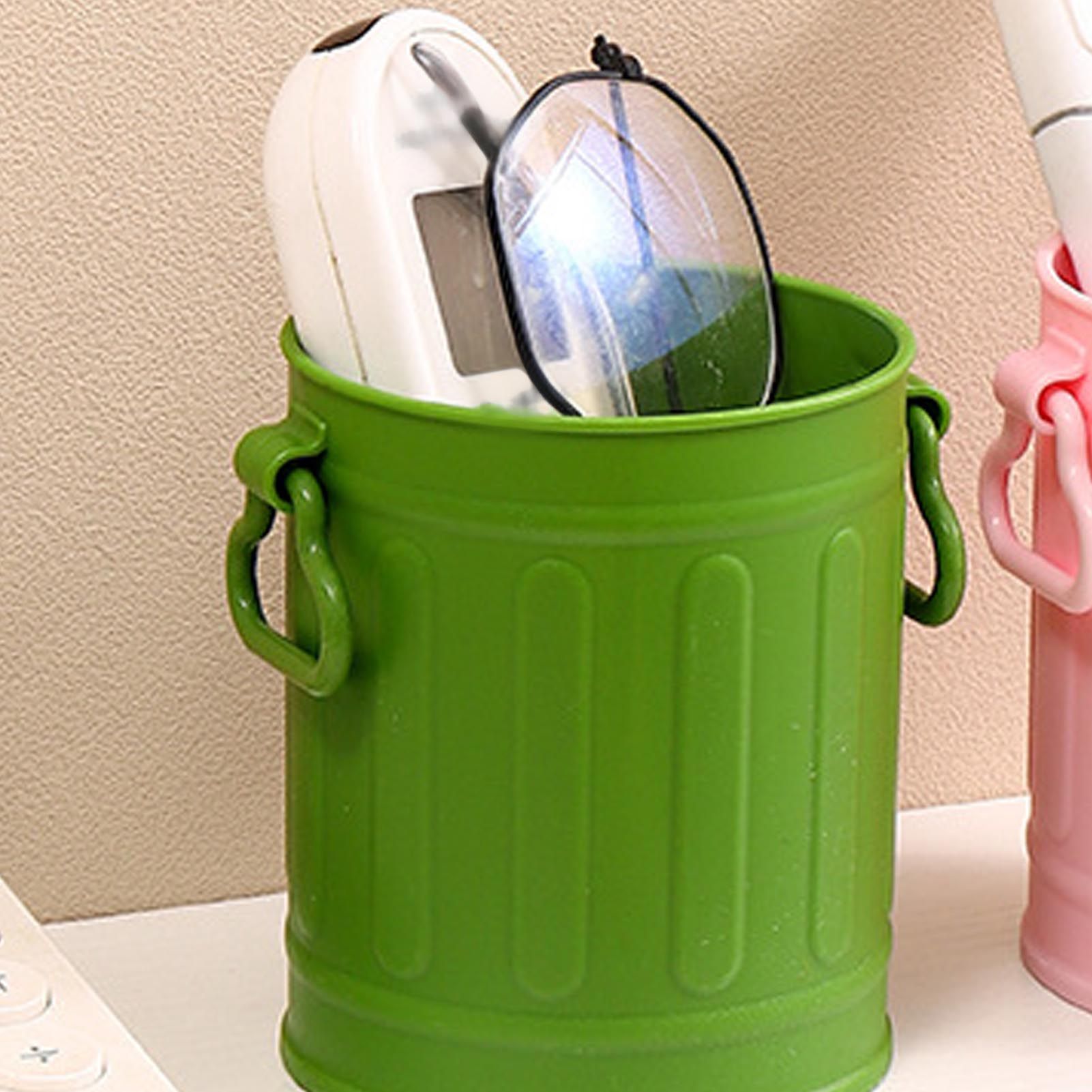Plastic Pen Holder Cute Large Capacity Convenient Storage Pencil Container for Home School Office Green