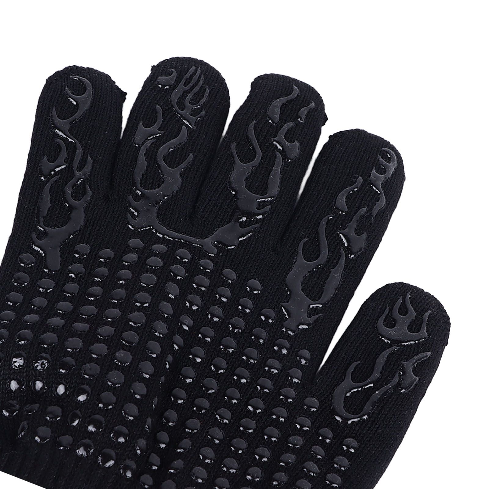 Heat Resistant Cooking Gloves Non Slip Reversible Use Polyester Cotton Lining Oven Glove for Grilling Barbecue Cooking