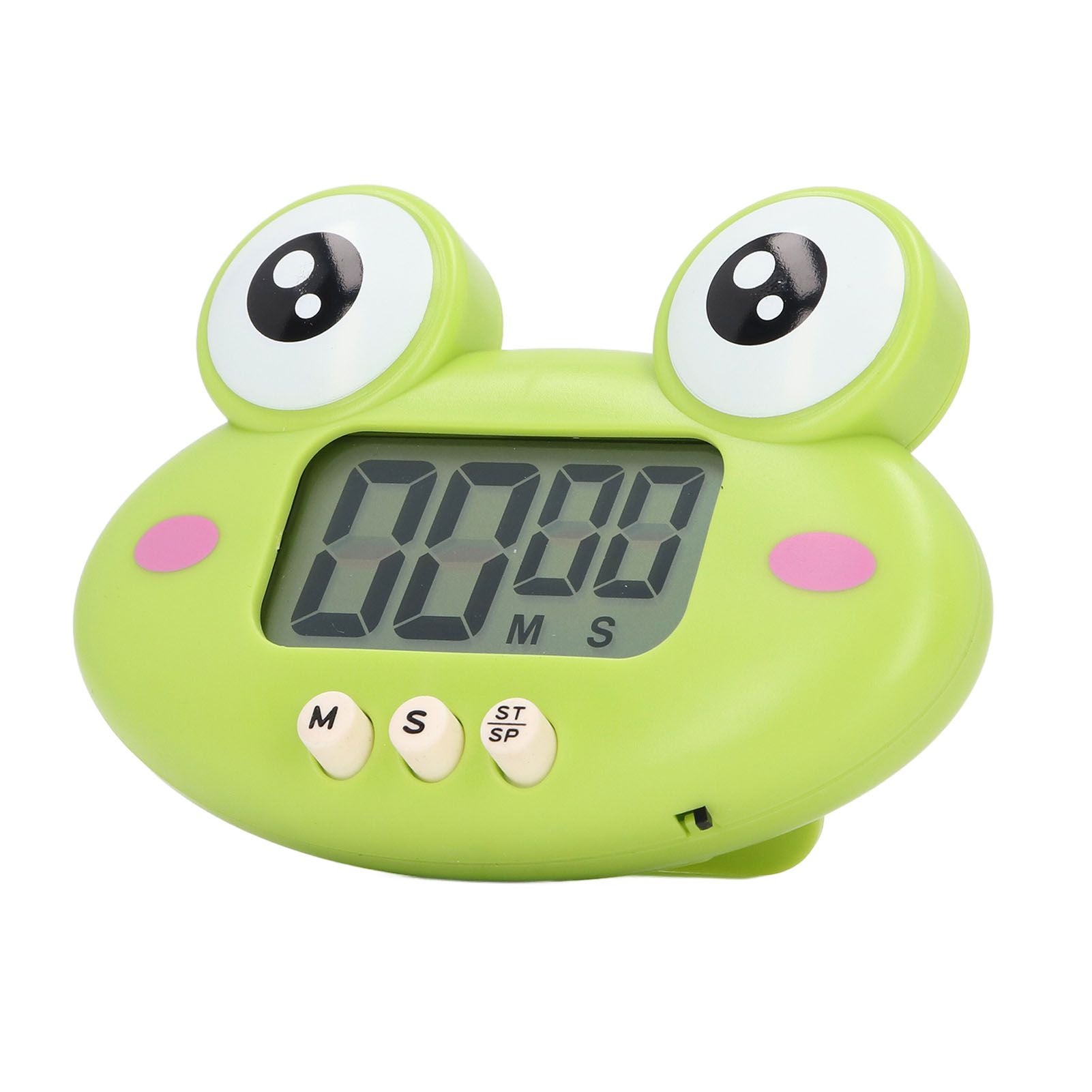 Cartoon Digital Timer ABS Portable Lightweight Simple To Use Cute Cartoon Timer for Kitchen Cooking Green Frog