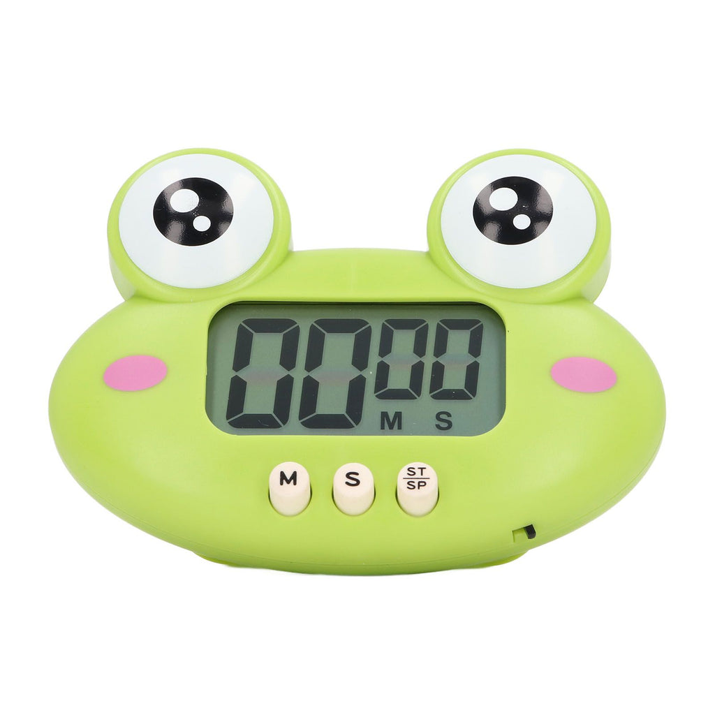 Cartoon Digital Timer ABS Portable Lightweight Simple To Use Cute Cartoon Timer for Kitchen Cooking Green Frog