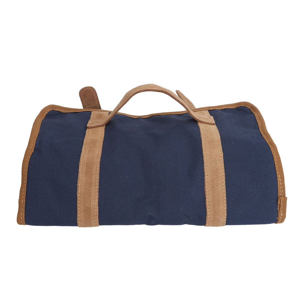 Bartending Tool Bag Portable Large Capacity Stylish Adjustable Shoulder Strap Bartender Kit Bag for Camping Parties Blue