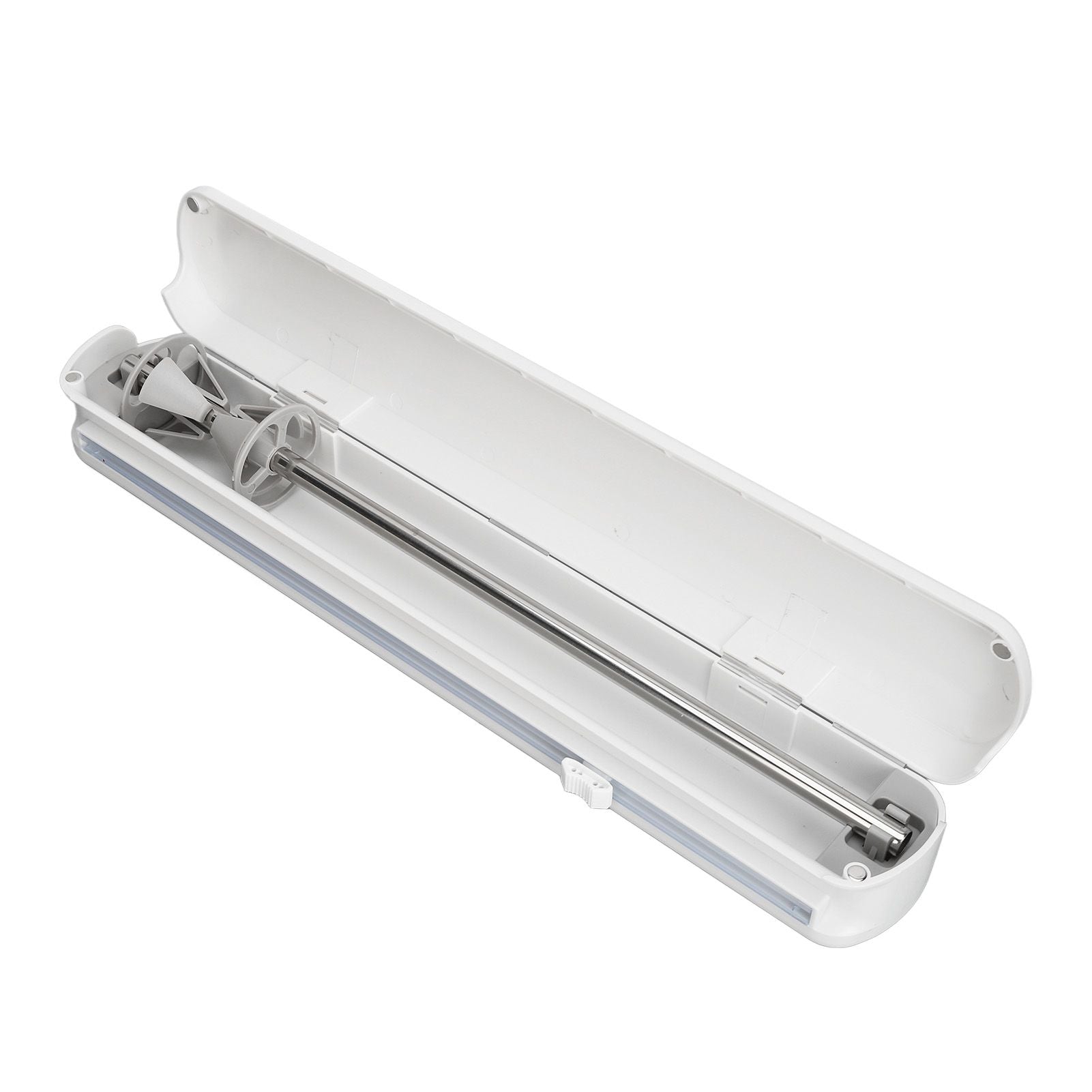 Plastic Wrap Dispenser with Slide Cutter Smooth Cutting Adjustable Reusable Cling Film Dispenser for Tin Foil S 37x6.5cm