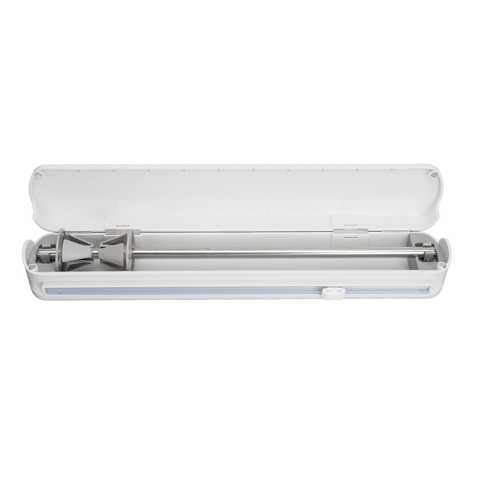 Plastic Wrap Dispenser with Slide Cutter Smooth Cutting Adjustable Reusable Cling Film Dispenser for Tin Foil S 37x6.5cm