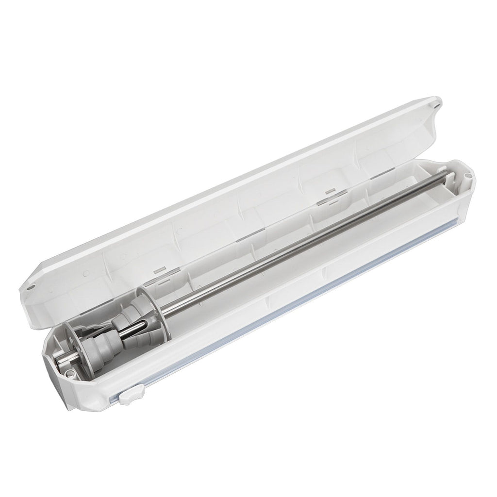 Plastic Wrap Dispenser with Slide Cutter Smooth Cutting Adjustable Reusable Cling Film Dispenser for Tin Foil M 38.5x7.5cm