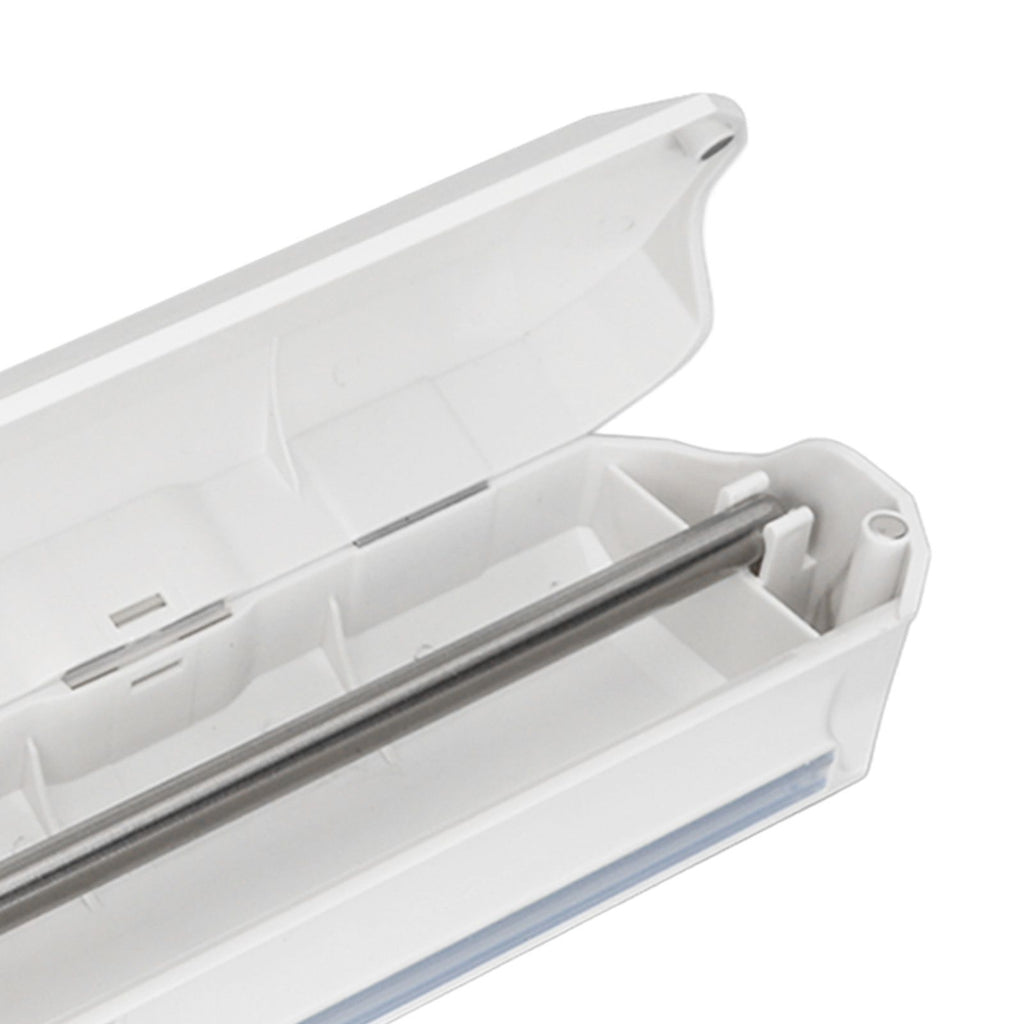 Plastic Wrap Dispenser with Slide Cutter Smooth Cutting Adjustable Reusable Cling Film Dispenser for Tin Foil M 38.5x7.5cm