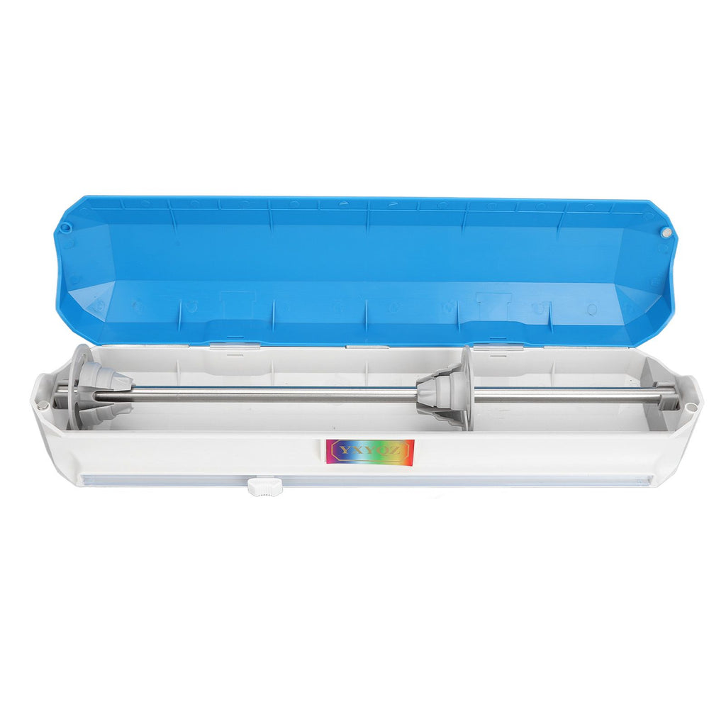 Plastic Wrap Dispenser with Slide Cutter Smooth Cutting Adjustable Reusable Cling Film Dispenser for Tin Foil L 38x9.8cm