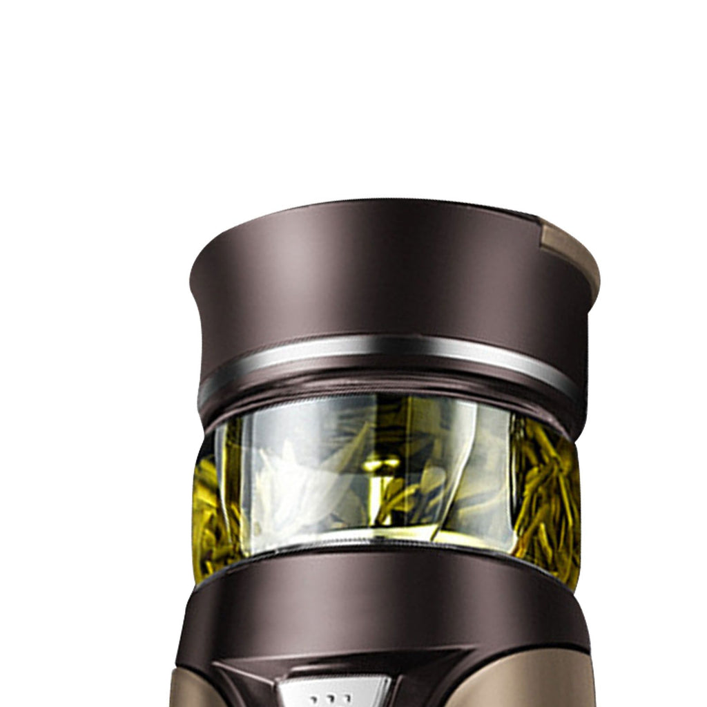 Tea Bottle with Infuser Tea Tumbler Stainless Steel Double Layer Insulated Cup for Men Daily Office Home Brown