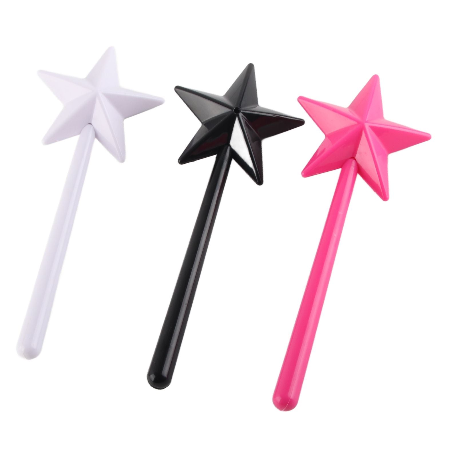 3Pcs Magical Salt Pepper Shakers Star Shaped Magic Wand Salt Pepper Shakers Magic Stick Refillable Seasonings Spices Dispenser Pink Black White